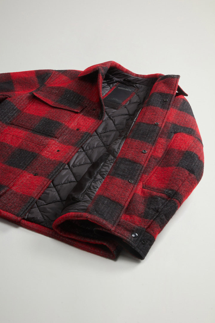 Overshirt in Italian Wool Blend with Checked Pattern by Todd Snyder