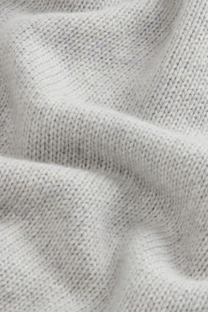 Pure Wool Turtleneck Sweater Light Grey Melange