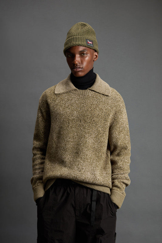 Sweater in Pure Virgin Wool with Jacquard Detailing by Todd Snyder