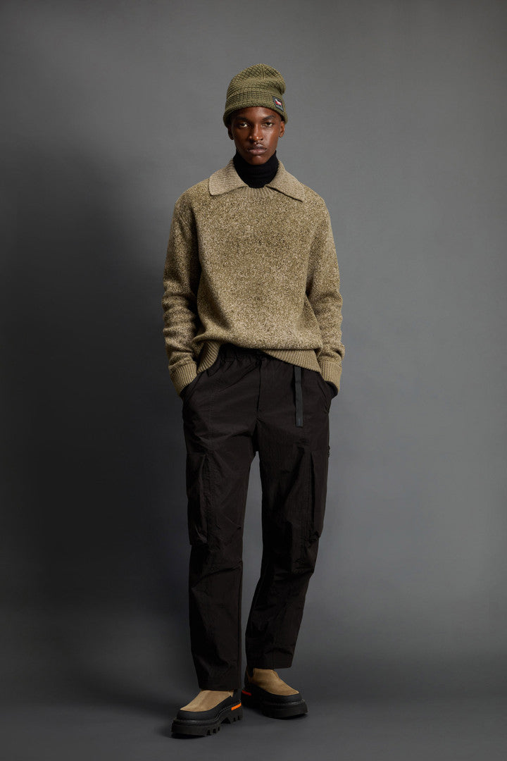 Sweater in Pure Virgin Wool with Jacquard Detailing by Todd Snyder