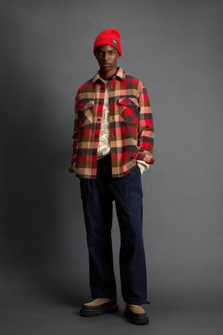 Checked Overshirt in Pure Cashmere by Todd Snyder