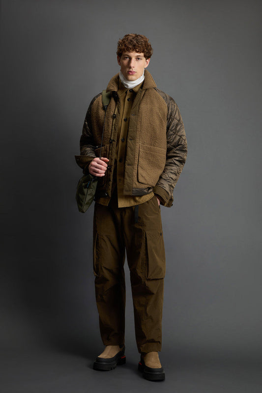 Hybrid Military Jacket in Cotton and Italian Wool Blend by Todd Snyder
