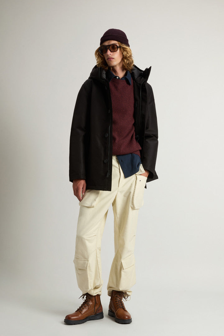 Waterproof Parka in Recycled Two-Layered GORE-TEX Fabric Black