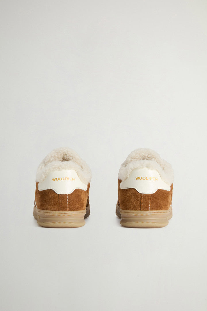 Doubleu Tennis Sneakers in Suede with Shearling Lining