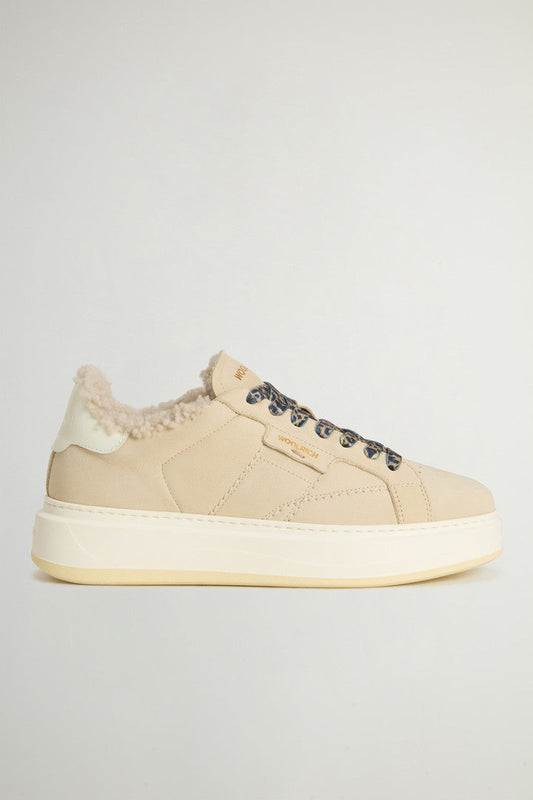 Arrow Sneakers in Leather with Shearling Lining